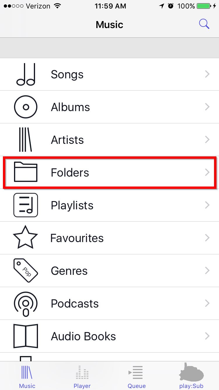 Click "Folders" to see the Lecture Sets.