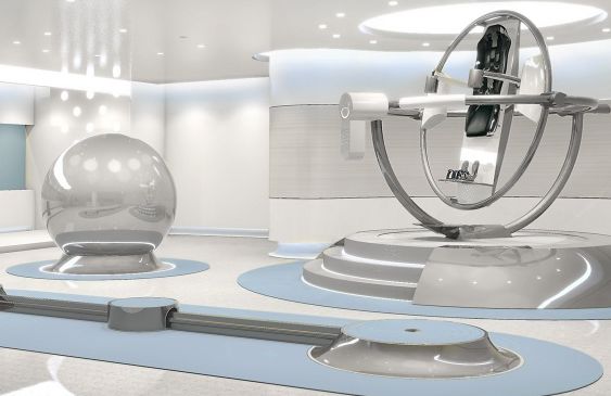 rendition of proposed perception drill machine for Super Power at the Church of Scientology