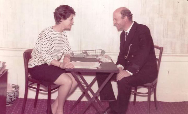 Yvonne & Wally Burgess, AOLA, 835 S. Westlake, 1969