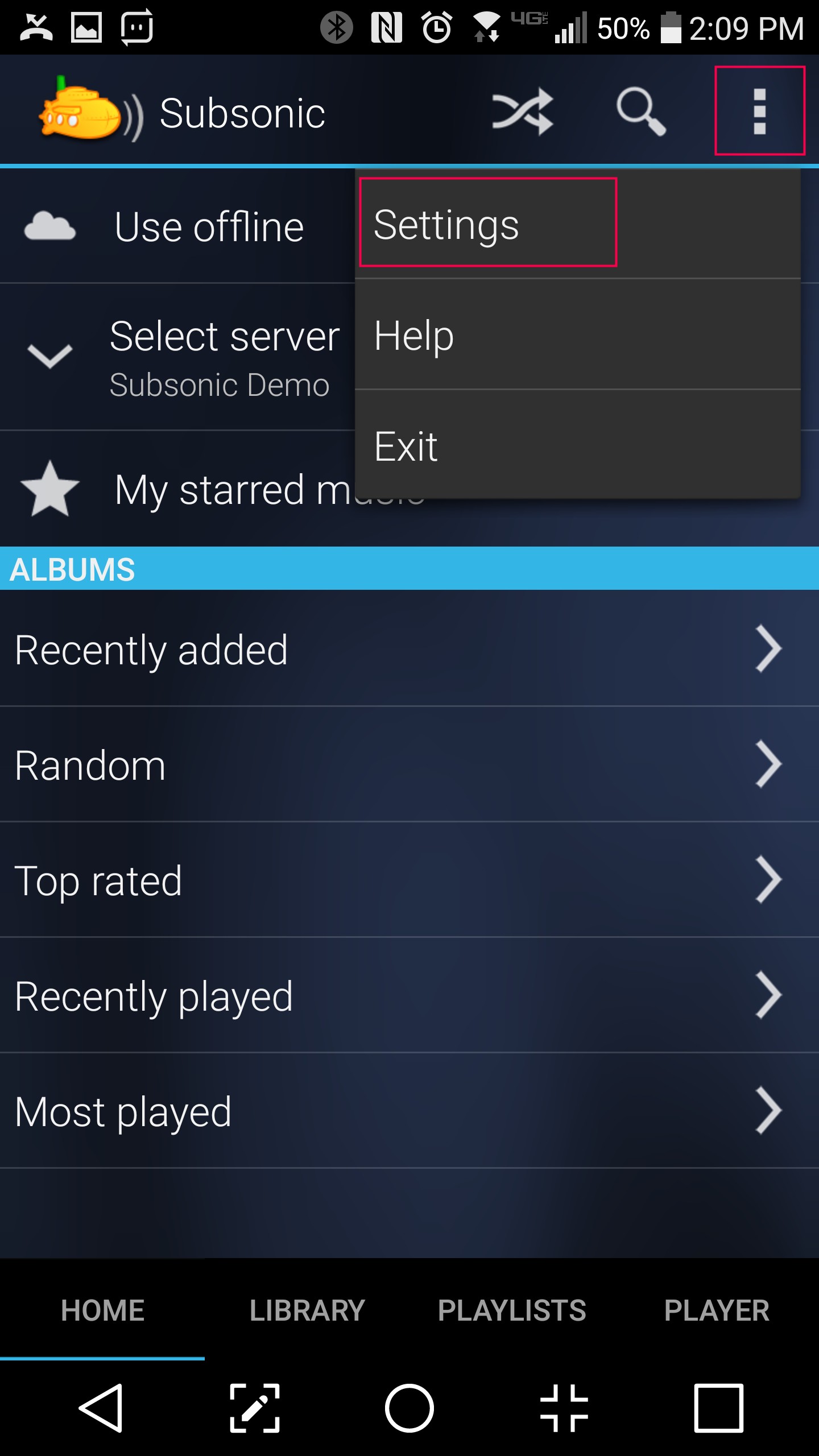 Go to the settings by clicking the three dots in the upper right corner.